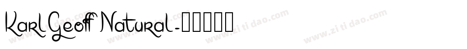 KarlGeoff Natural字体转换